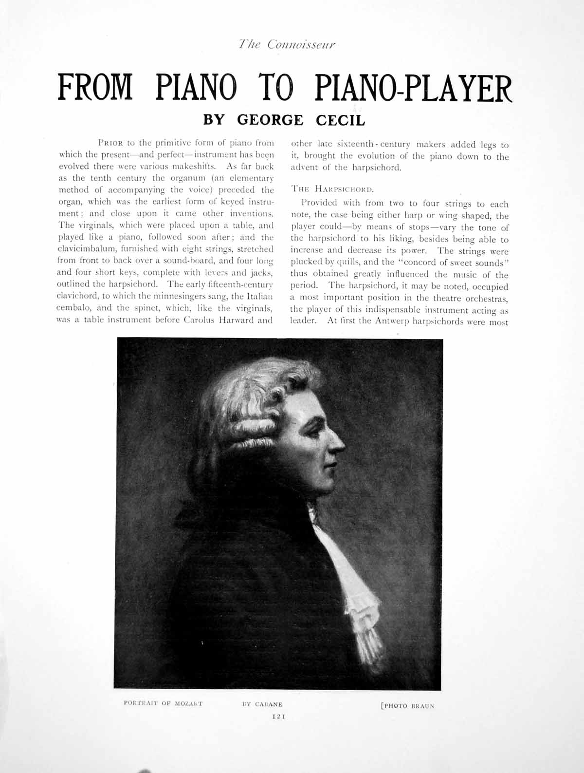 Antique Print From Piano To Player Portrait Mozart Liszt BachPages 1914