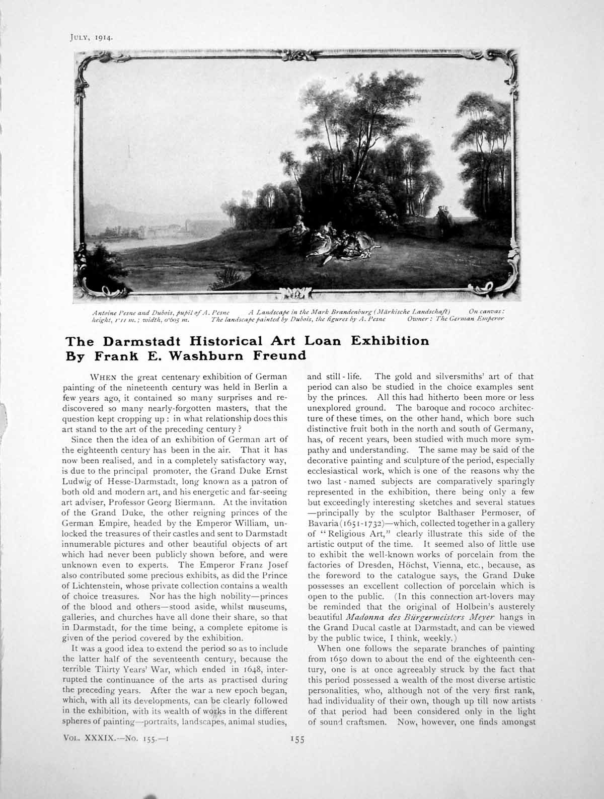 Old Print Darmstadt Historical Art Loan Exhibition PortraitsPages 1914