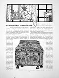 Antique Old Print Beadwork Trinketry Stump-Work CasketneckletPages 1914