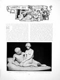 Antique Print Art Notes Idyll Sculpture La Ballerina PromenadePages 1914