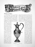 Old Print History In Silver Covered Jug Chased Mug Cup CoverPages 1914