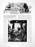Antique Old Print Bookshelf Adoration Shepherds Portrait LadyPages 1914