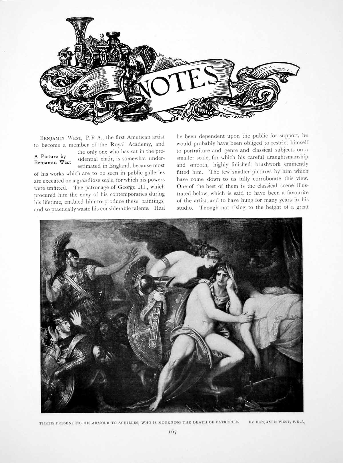 Old Print Notes Thetis Presenting Armour To Achilles PotteryPages 1914