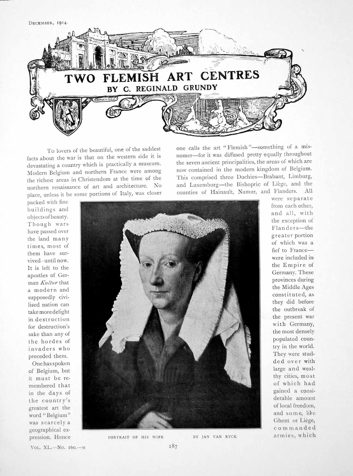 Old PrintFlemish Art Centres Jan Van Eyck Quentin MatsysPages 1914