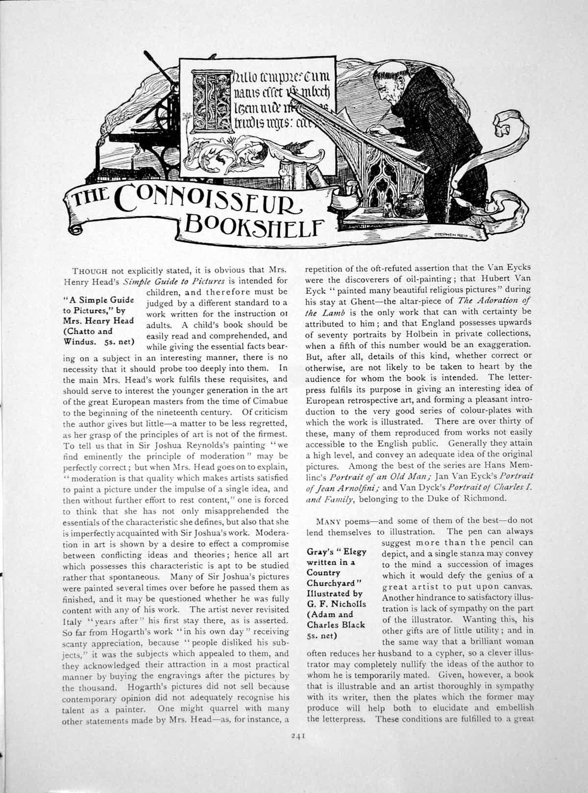 Antique Print Bookshelf Guide To Pictures L'Oiseau Bleu ConderPage 1914