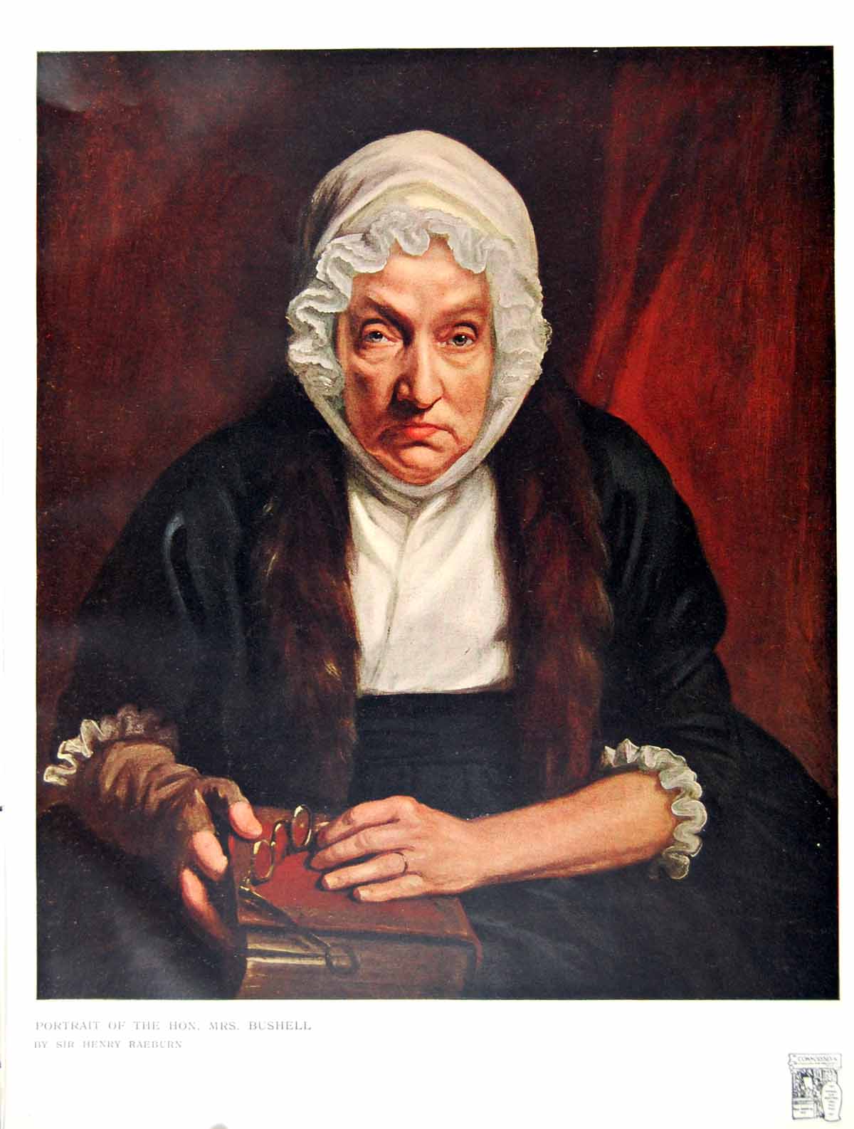 Old Antique Print Portrait The Hon. Mrs Bushell By Sir Henry Raeburn 1914 20th