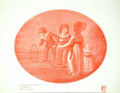 Antique Old Print Children Playing Hoop By B Pastorini After W Hamilton 1914