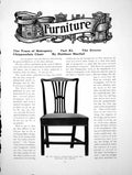 Old Antique Print Years Mahogany Part Xi Chippendale ChairPages 1915