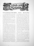 Original Old Antique Print On The Collecting War Medals Part IiPages 1915