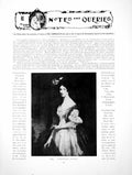 Antique Old Print Notes Queries Unidentified Portrait PaintingsPages 1915