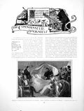 Antique Print Bookshelf Napoleon In Exile St Helena Death BedPages 1915