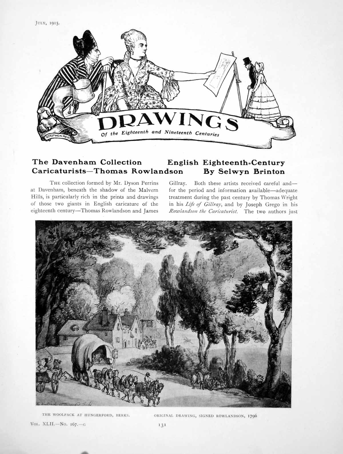 Antique Old Print English C 18th Caricaturists Thomas RowlandsonPages 1915