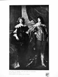 Original Old Antique Print Earl Bristol Earl Bedford By Anthony Van Dyck 1915
