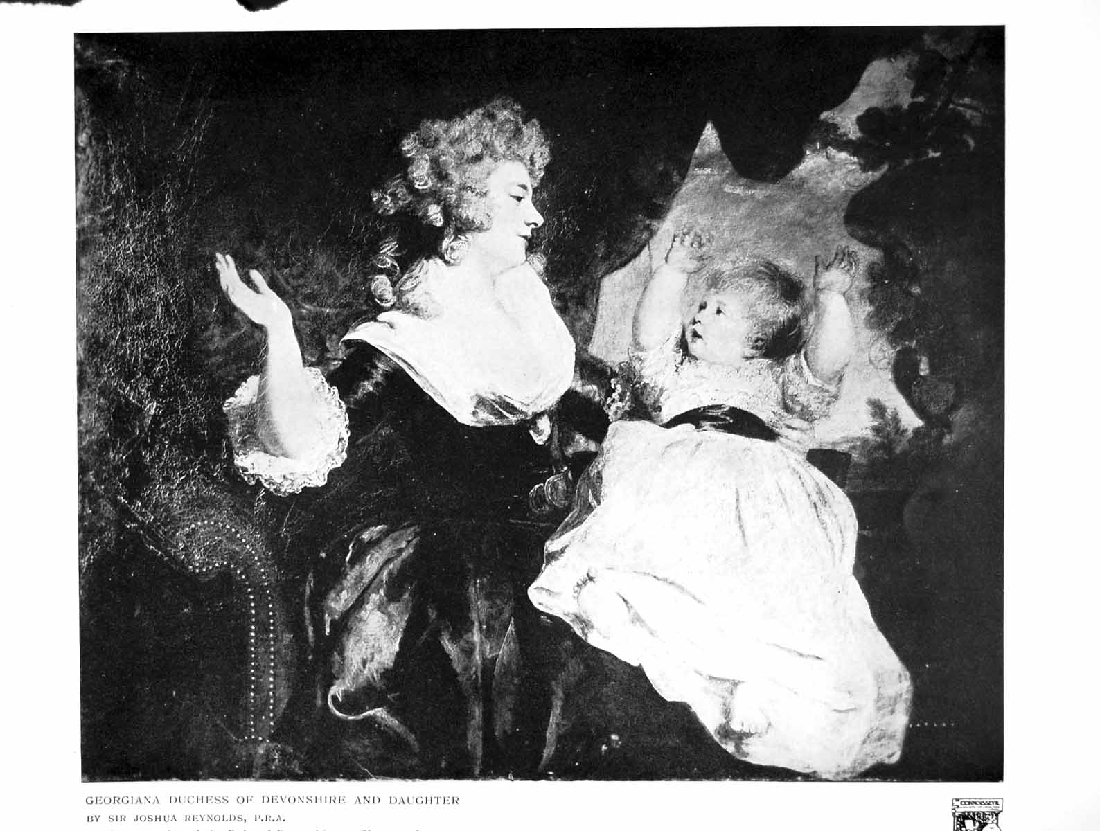 Old Antique Print Georgiana Duchess Devonshire Daughter Sir J Reyns 1915 20th