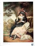 Antique Print What You Will Lady Seated With Dog By And After Jr Smith 1915