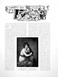 Antique Old Print Art Notes Pastel Society Madame Vigee -LebrunPages 1916