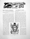 Antique Old Print Some American Bookplates George Washington'SPages 1916