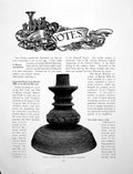 Antique Print Notes Roman Candlestick Cambridge Area CrucifixPages 1916
