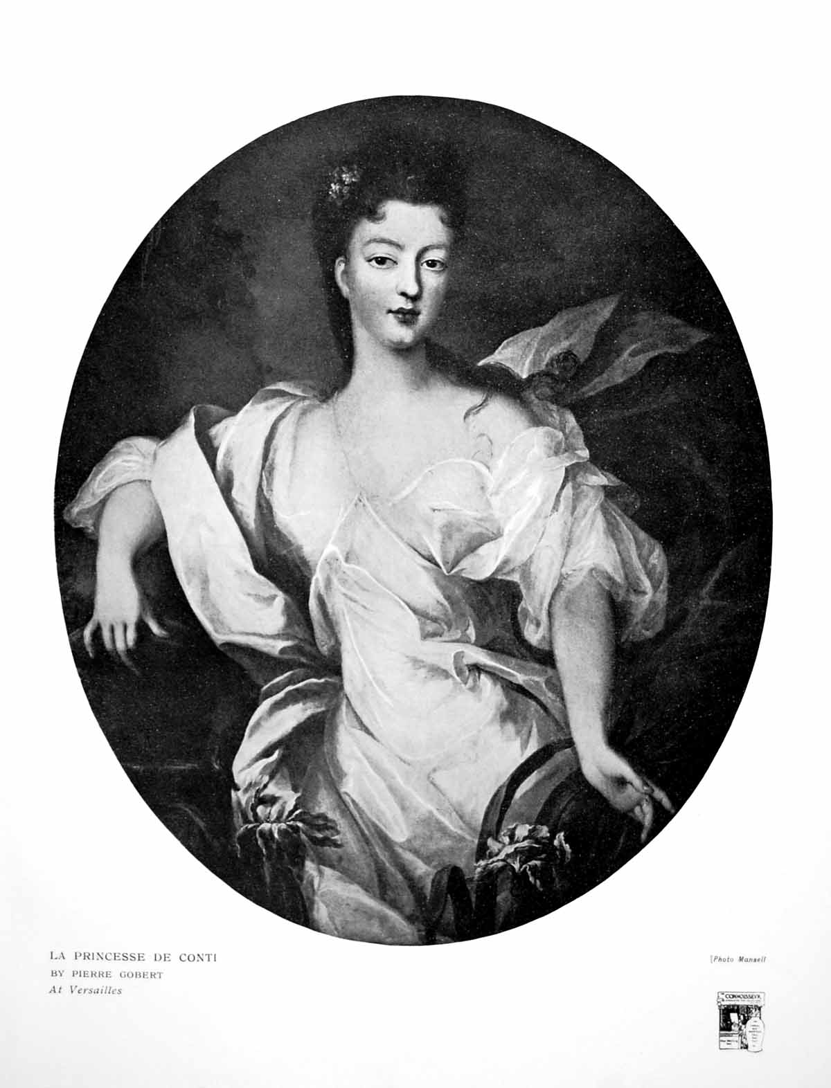 Antique Old Print La Princesse De Conti By Pierre Gobert At Versailles 1916