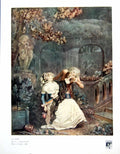 Original Old Antique Print La Main Debucourt Man Hing Lady'S Hand Garden 1916