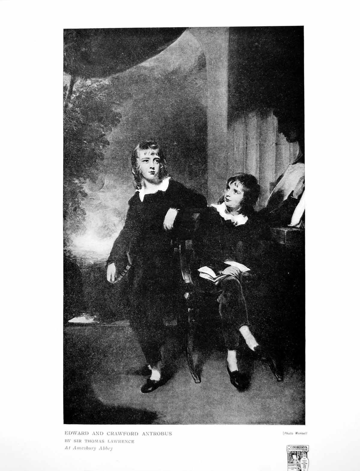 Old Antique Print Edward And Crawford Antrobus Sir Thomas Lawrence 1916 20th