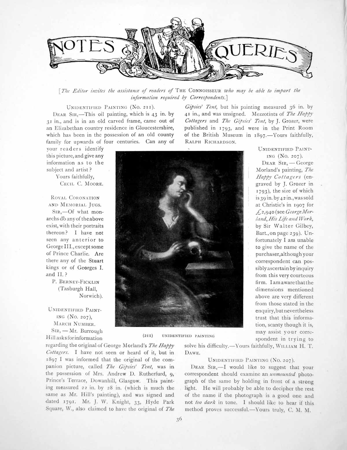 Antique Old Print Notes Queries Unidentified Painting Adam FamilyPage 1916