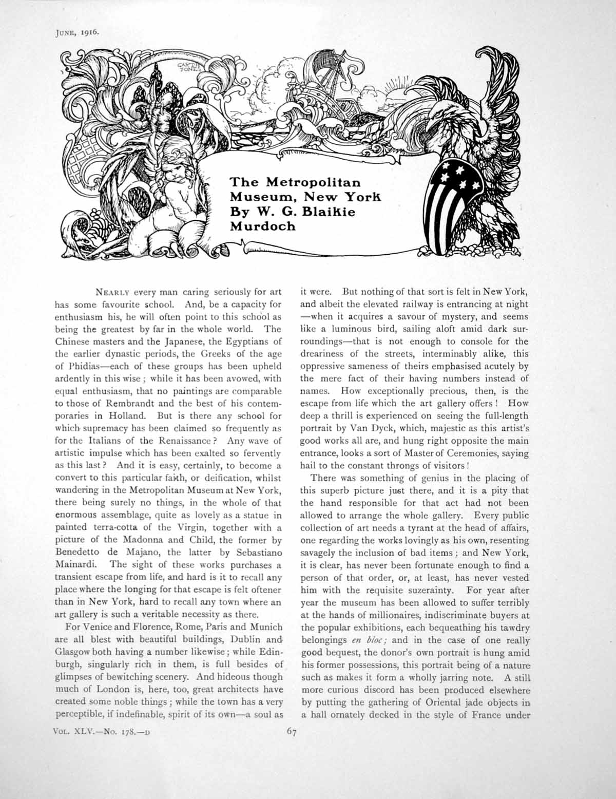 Antique Old Print The Metropolitan Museum New York James StuartPages 1916