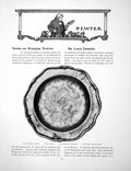 Antique Print Notes On Russian Pewter Wavy-Edged Plate TankardPages 1916