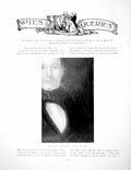 Antique Old Print Notes Queries Unidentified Paintings PortraitsPages 1916