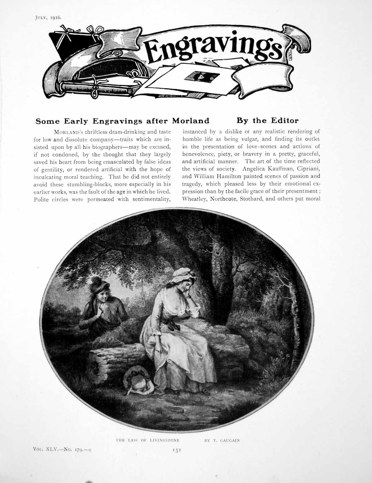 Original Old Antique Print Some Early Engravings After MorlandPages 1916