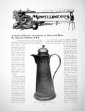 Antique Old Print A Small Collection Articles In Horn And BonePages 1915