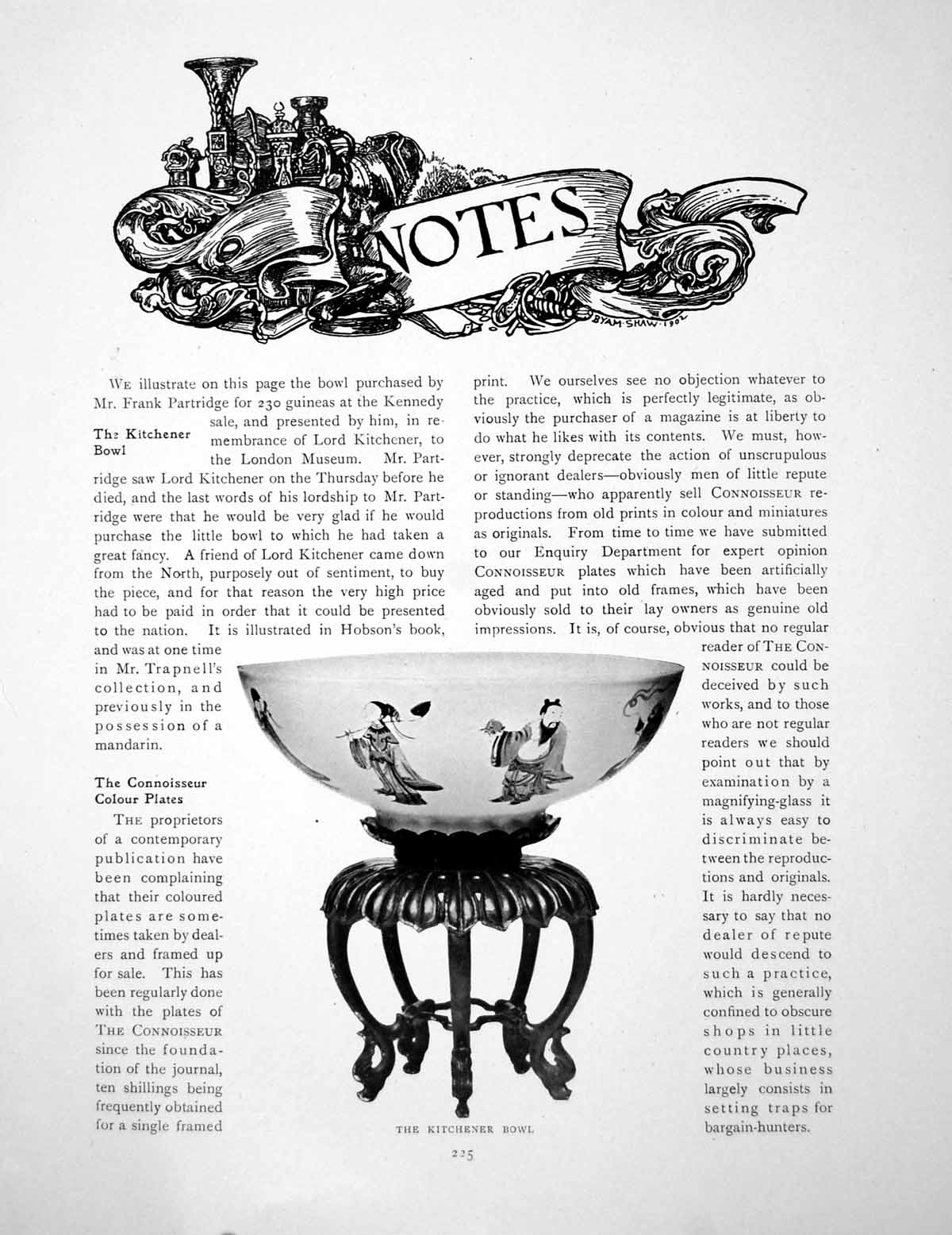 Antique Old Print Notes The Kitchener Bowl A Military SerpentPages 1916