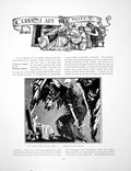 Antique Old Print Art Notes Cartoon Death Statue St David TeapotPages 1916