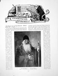 Antique Old Print Bookshelf Russian Arts The Archdeacon Ie RepinPage 1916