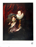 Antique Print A Lady And Child Sir Anthony Van Dyck Large Ruffle Neck 1916 20th
