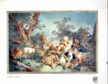 Old Antique Print Pastoral Subject Lady Reclining Babe Animals Dog 1916 20th