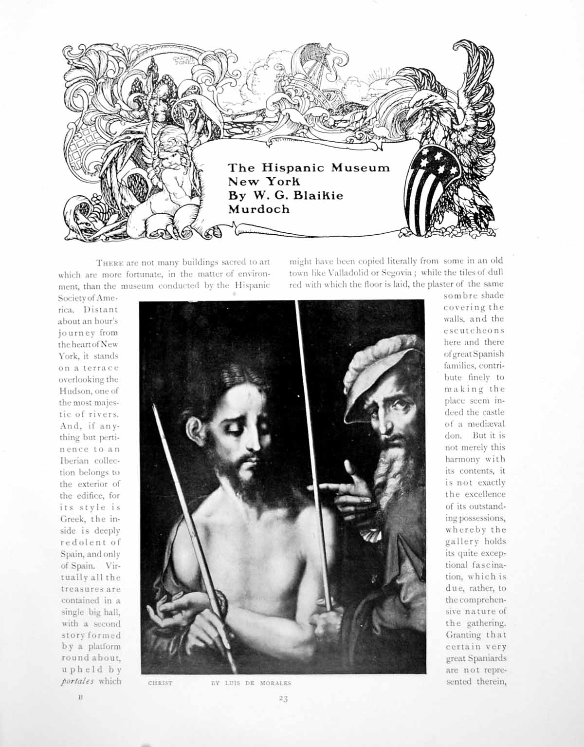 Antique Print Hispanic Museum New York Christ Luis De MoralesPages 1917
