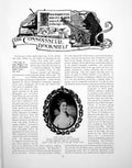 Antique Old Print Bookshelf Mary Wilkes Mr Serjeant Glyn JohnPages 1917