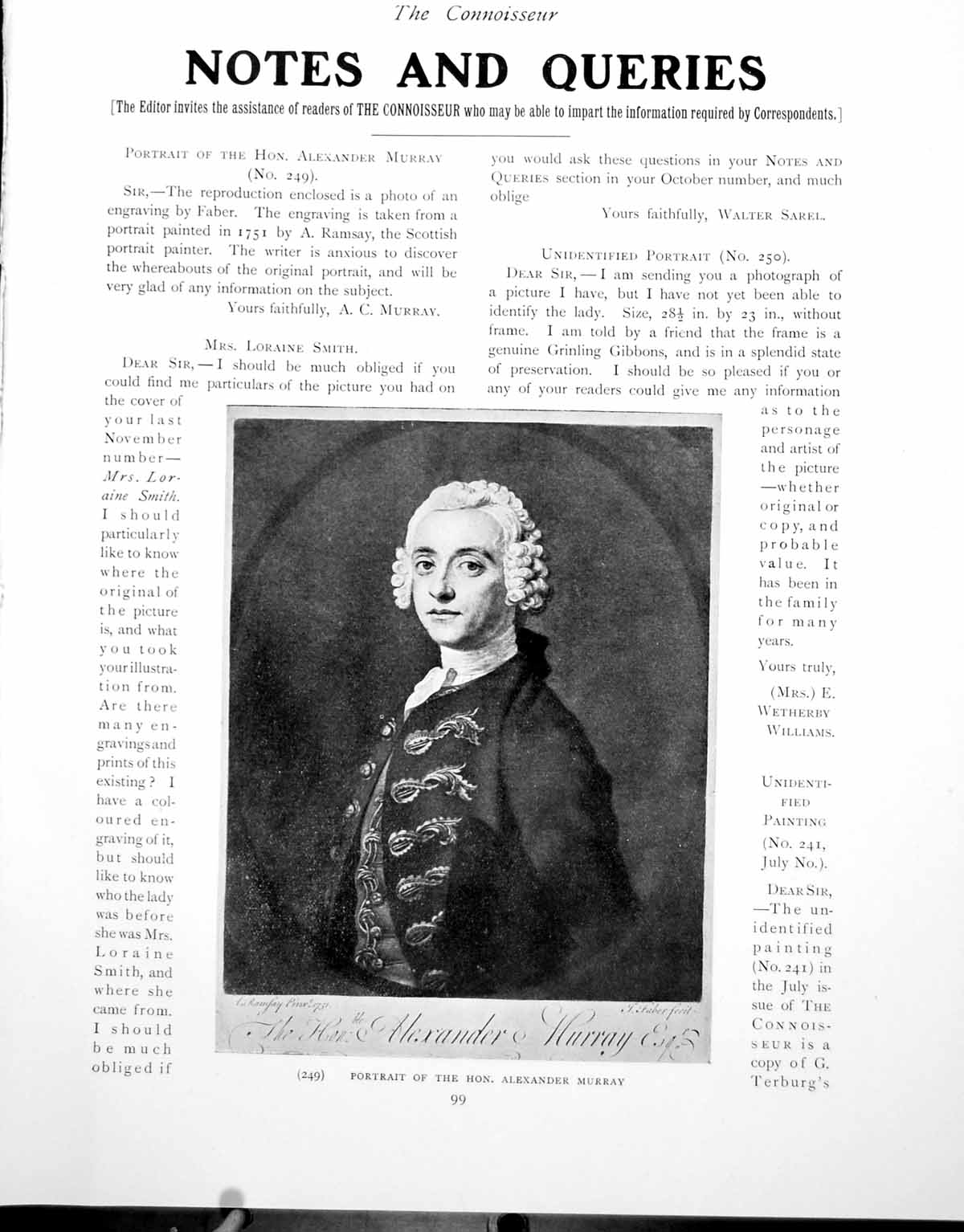 Antique Old Print Queries Portrait Alexander Murray UnidentifiedPage 1917