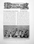 Old Vintage Print Early Staffordshire Pottery Plaques GroupPages 1917