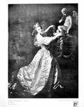 Antique Old Print Maiden Decorating A Cupid Roslin Louvre Flower Garland 1917
