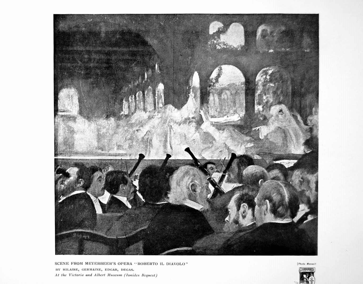 Original Old Vintage Print Scene From Meyerbeer'S Opera Roberto Il Diavolo 1917