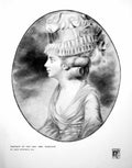 Original Old Vintage Print Portrait The Hon. Mrs Harcourt John Downham 1917