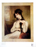 Antique Old Print Lady Kinnaird By W Say After W Owen Seated Long Hair 1917
