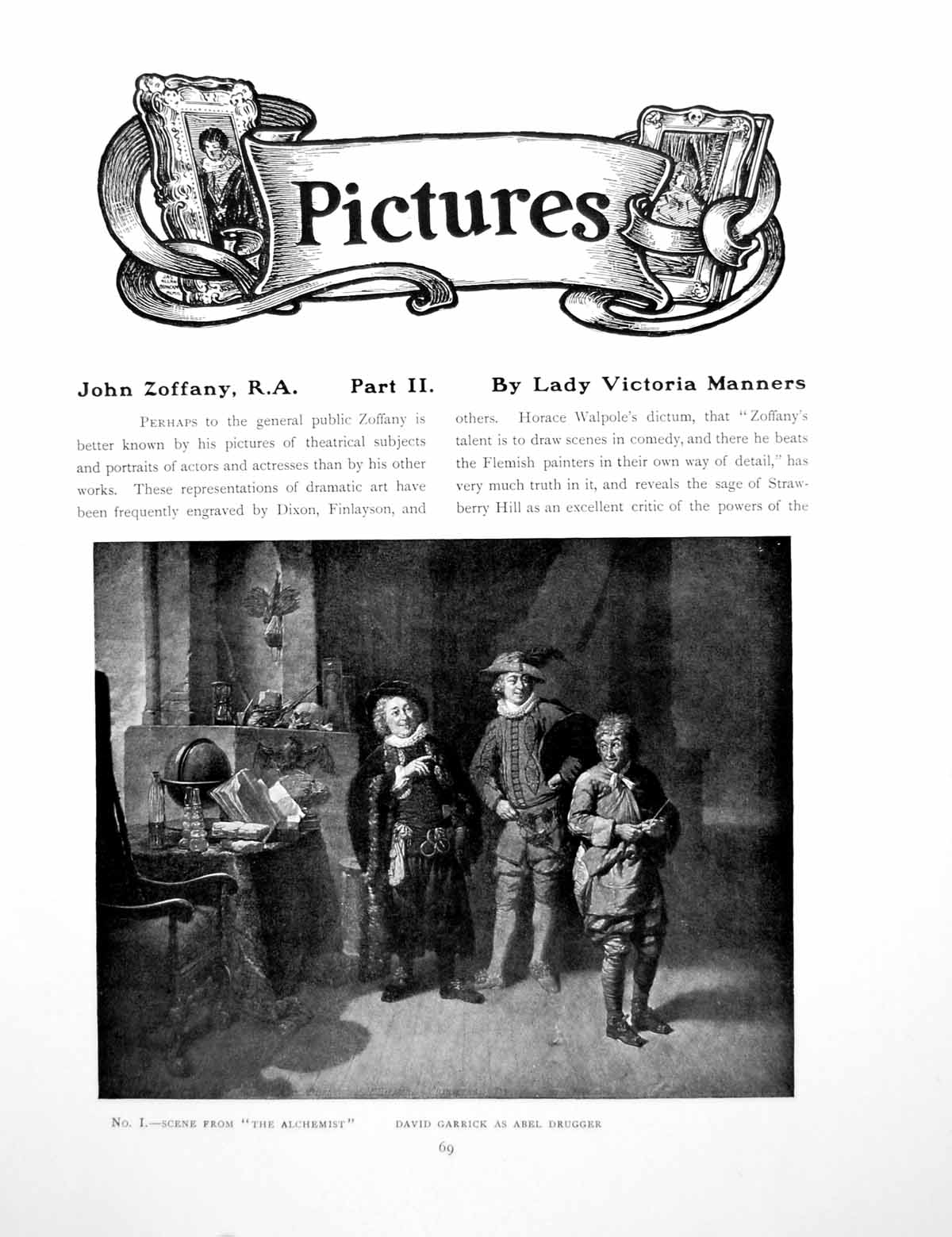 Old Print John Zoffany R.A. Part Ii Scene From The AlchemistPages 1918
