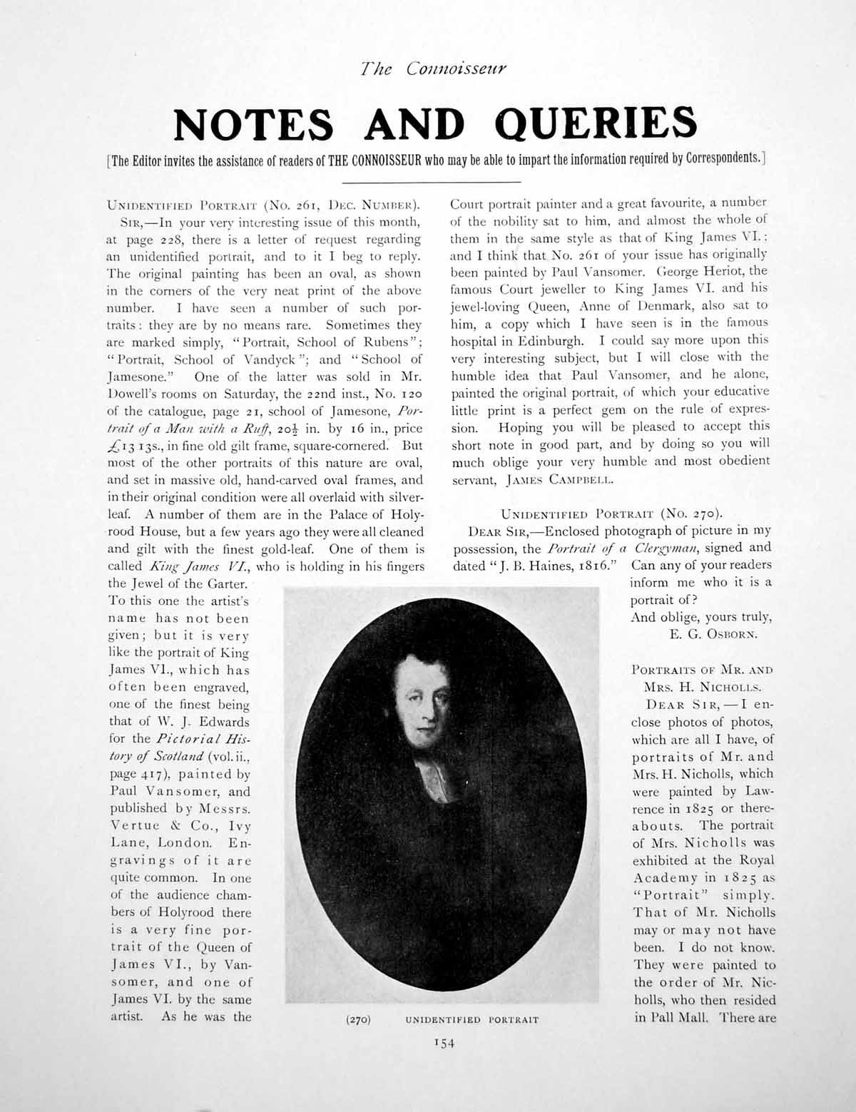 Old Print Notes Queries Unidentified Portrait Mr H NichollsPages 1918