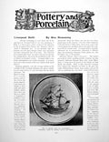 Antique Print Pottery And Porcelain Liverpool Delft Punch-BowlPages 1918