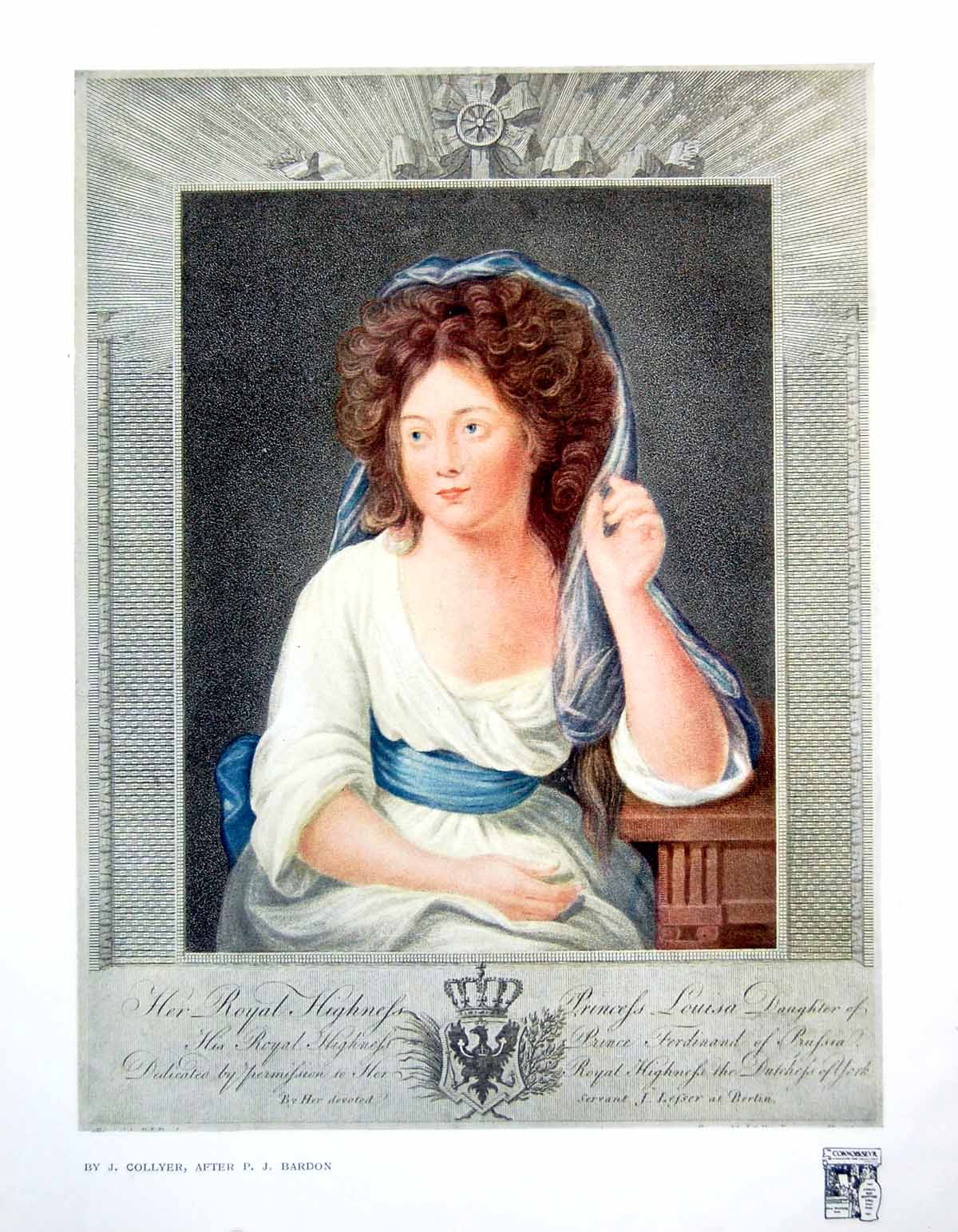 Original Old Vintage Print Her Royal Highness Princess Louisa By J Collyer 1918