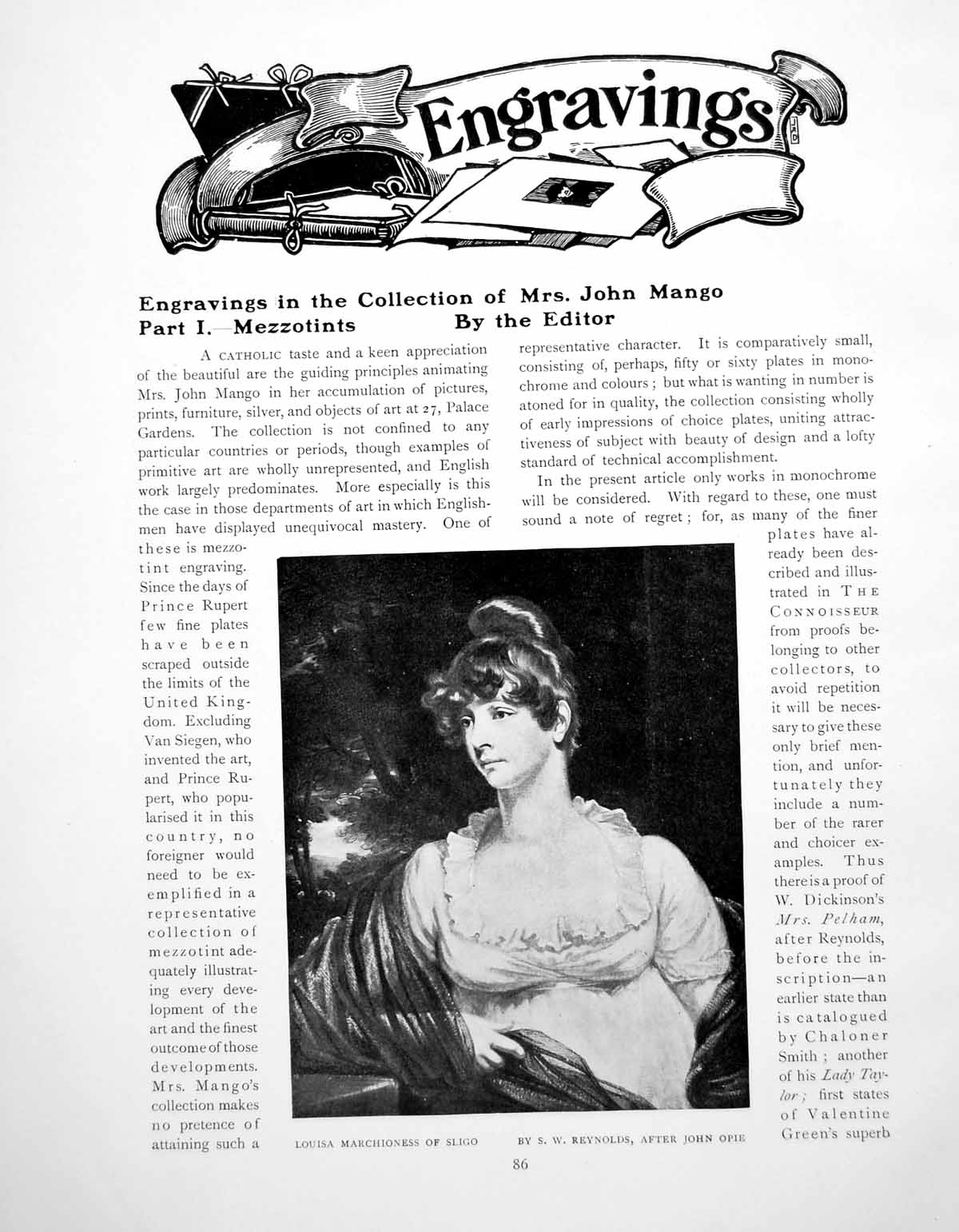 Antique Print Engravings Collection Mrs John Mango MezzotintsPages 1918