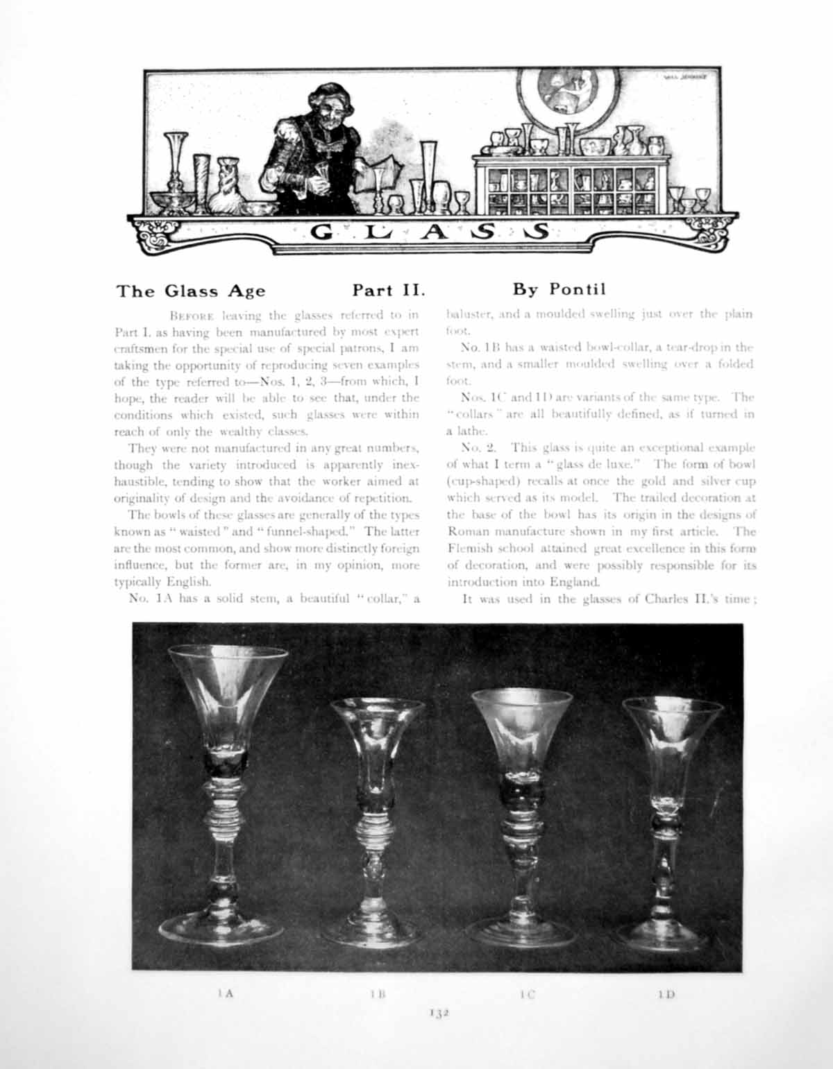 Antique Old Print Glass Age Part Ii Glasses For Wealthy ClassesPages 1918